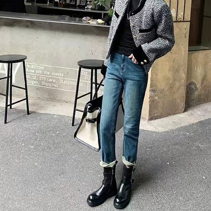 【シューズ】春秋冬 レトロ ヴィンテージ加工 ブーツ シューズ