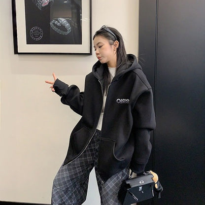 【アウター】立体刺繍 厚手 フード付き ジャケット 【FCシリーズ】