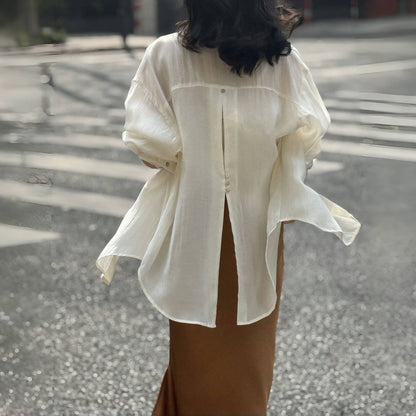 【トップス】夏 日焼け止め ルーズ シャツ 【SNシリーズ】