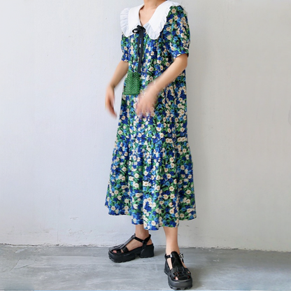 【ワンピース】夏 襟付き ウエストマーク フェミニンコーデ 半袖 ワンピース 【SHシリーズ】