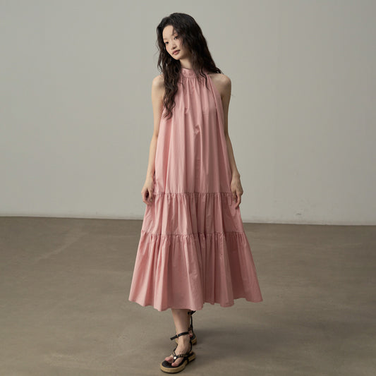 【ワンピース】フレンチエレガントなノースリーブキャミワンピース 夏のリゾートに◎ 体型カバー＆細見え効果抜群【JZシリーズ】