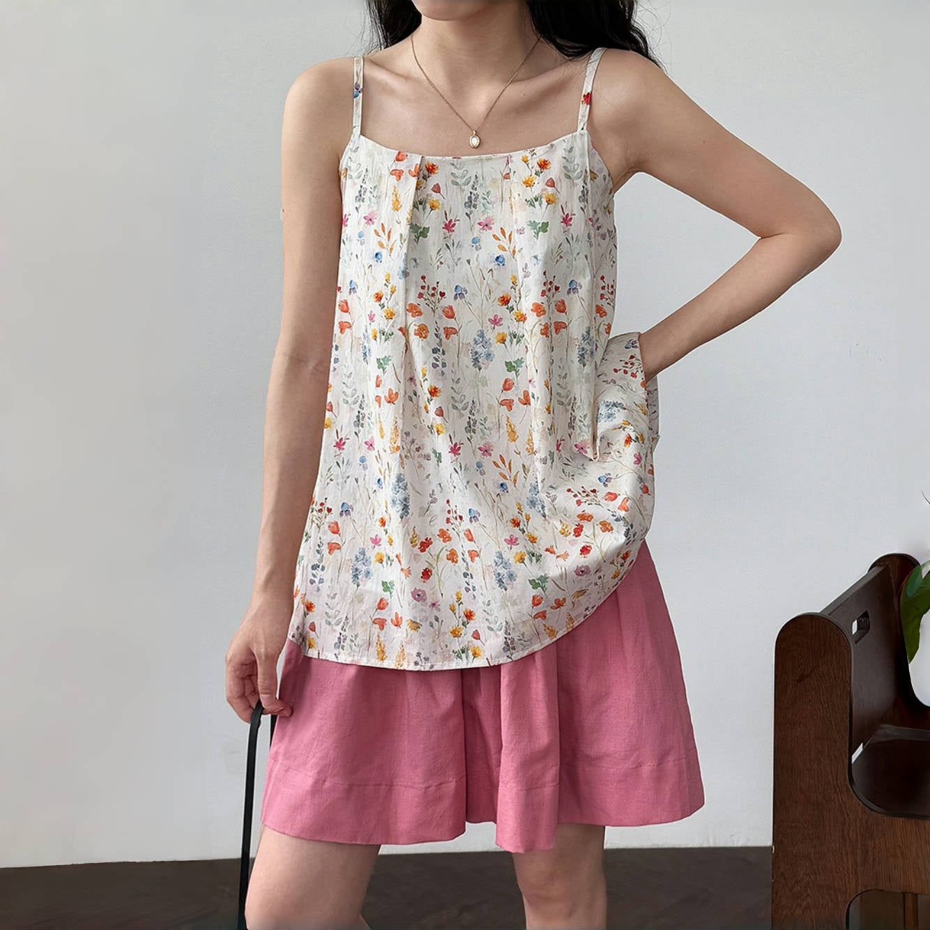 【トップス】夏 花柄 涼やか タンクトップ/キャミソール 【SHシリーズ】