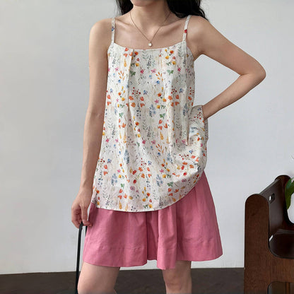 【トップス】夏 花柄 涼やか タンクトップ/キャミソール 【SHシリーズ】