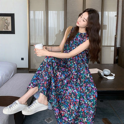 【ワンピース】ドーパミンカラー リラックス感 ユニーク ノースリーブ ワンピース 【SHシリーズ】