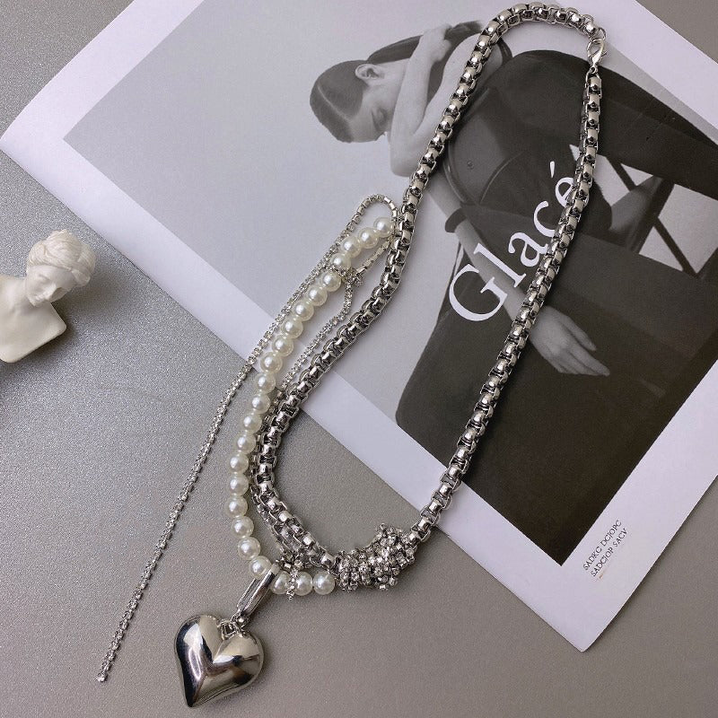 【🎁 B2G1｜先行スタート！】【グッズ】インスタ風 クール系 ネックレス レディース 二連ネックレス 重ね付け風 チョーカー アクセサリー