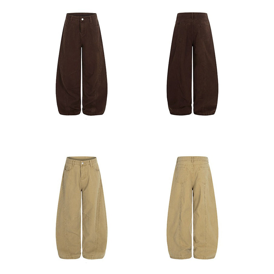 【ボトムス】アメリカンヴィンテージ ルーズシルエット ストレートパンツ レディース【FCシリーズ】