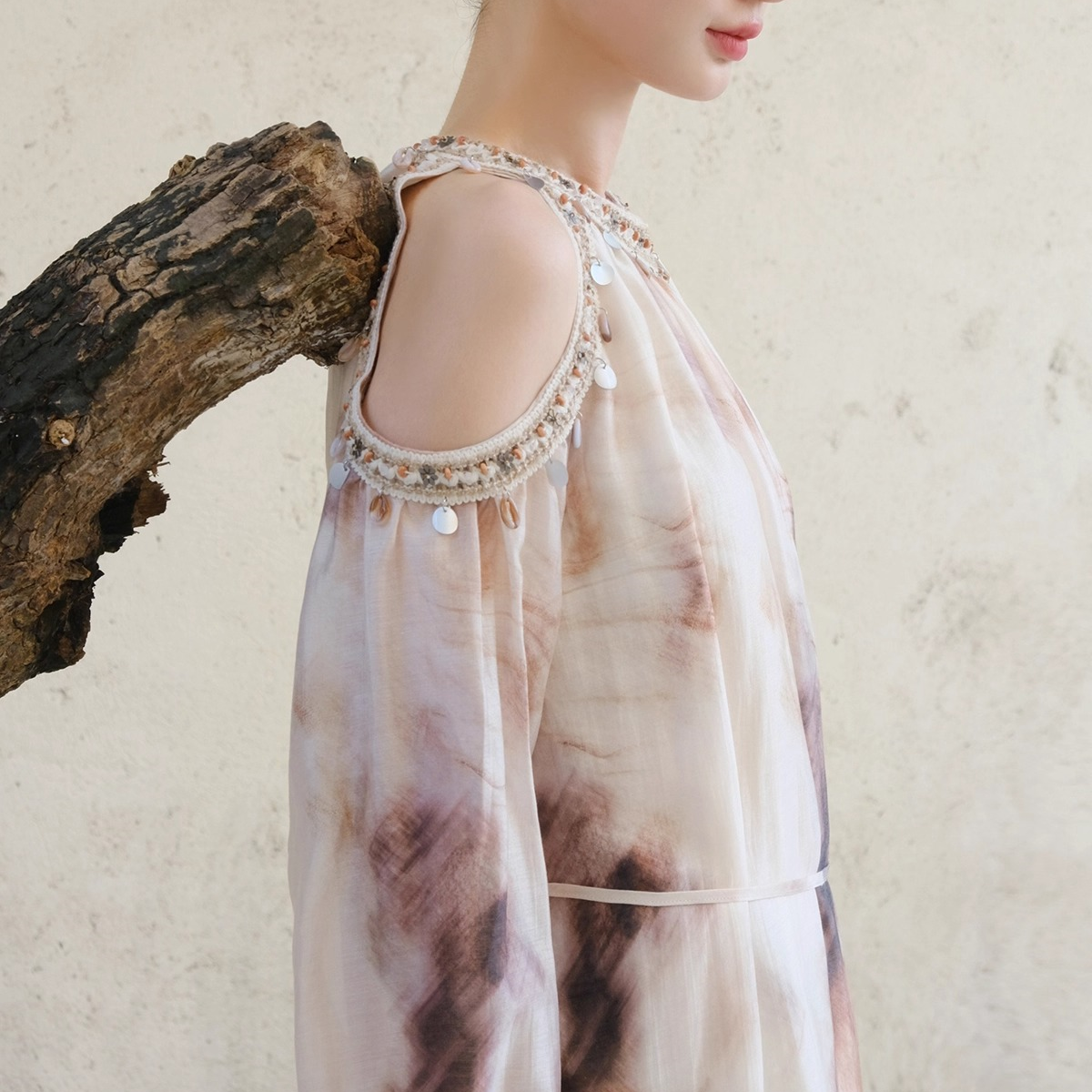 【ワンピース】春 秋 夏 リゾート風 オフショルダー 花柄 長袖 ワンピース 【SHシリーズ】