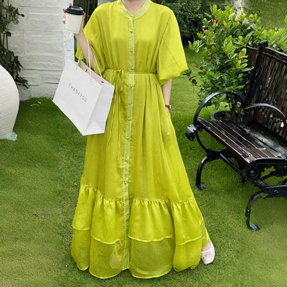 全10色【ワンピース】高品質＆体型カバー◎ ゆったりシルエット 半袖ワンピース 大きいサイズ レディース