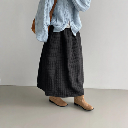 【ボトムス】ウエストゴム コットン風  厚手 バルーンスカート【JZシリーズ】