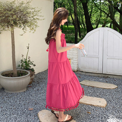 【ワンピース】リゾート風 ファッション エレガンス シェイプアップ ノースリーブキャミソールワンピース【JZシリーズ】