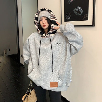 【トップス】切り替え 春 秋 冬 裏起毛 フード付き パーカー【FCシリーズ】