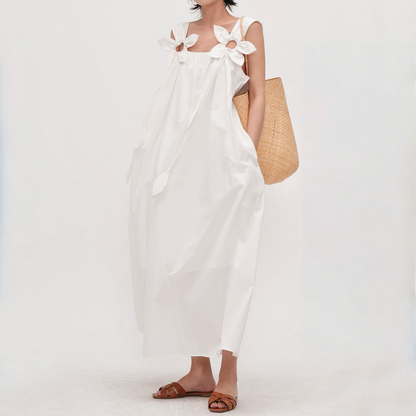 【ワンピース】【15～18日内発送】夏 リゾート風 バックオープン キャミワンピース  【JZシリーズ】