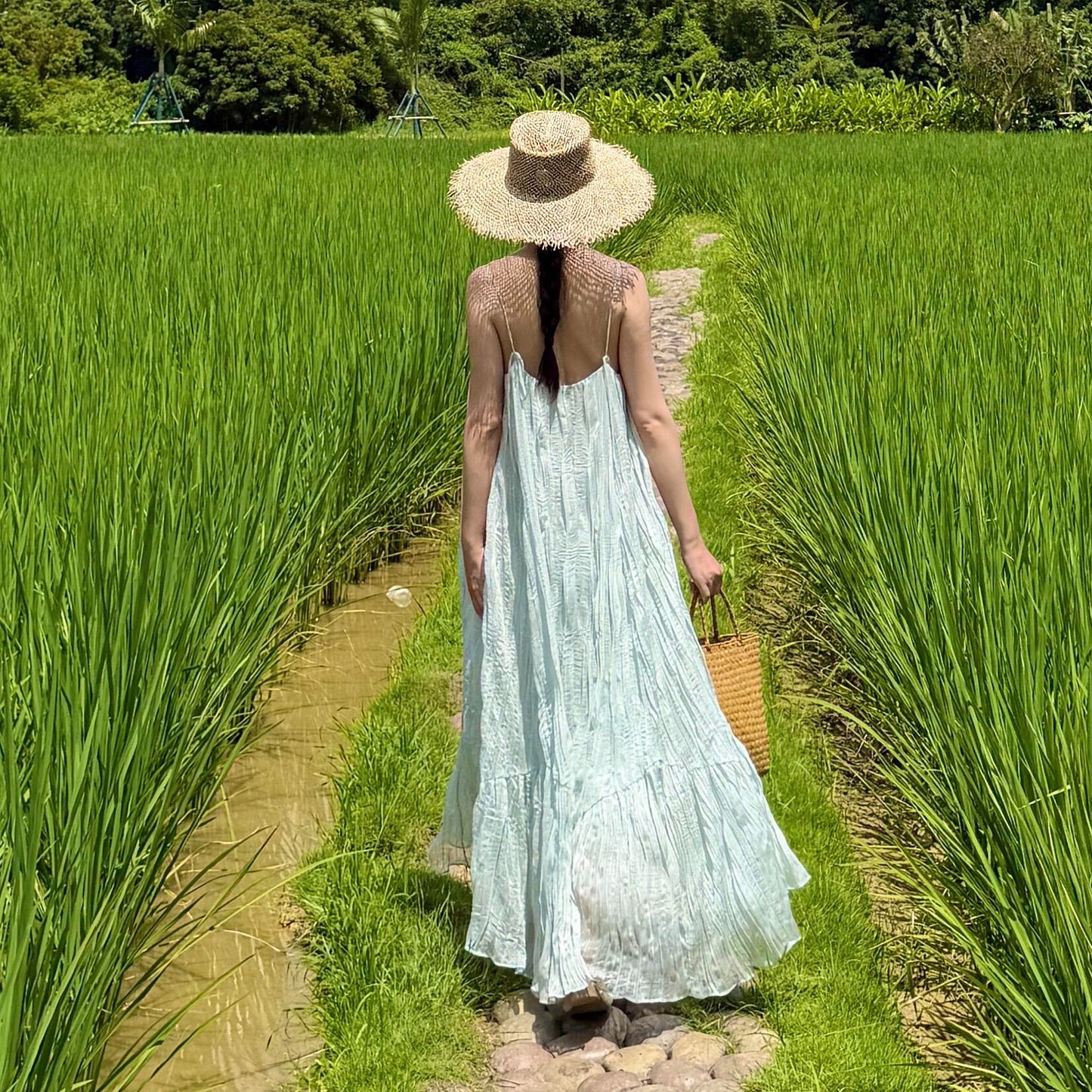 【ワンピース】リゾートロングワンピース レディース 大人可愛い Aライン ワイドシルエット 旅行コーデ 夏ドレス【SHシリーズ】