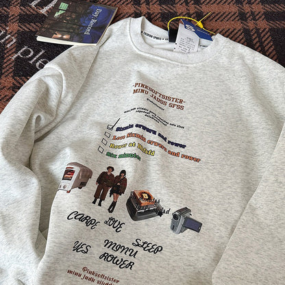 【トップス】カジュアル アメリカン ヴィンテージ クルーネック スウェット レディース ユニセックス オーバーサイズ パーカー【FCシリーズ】