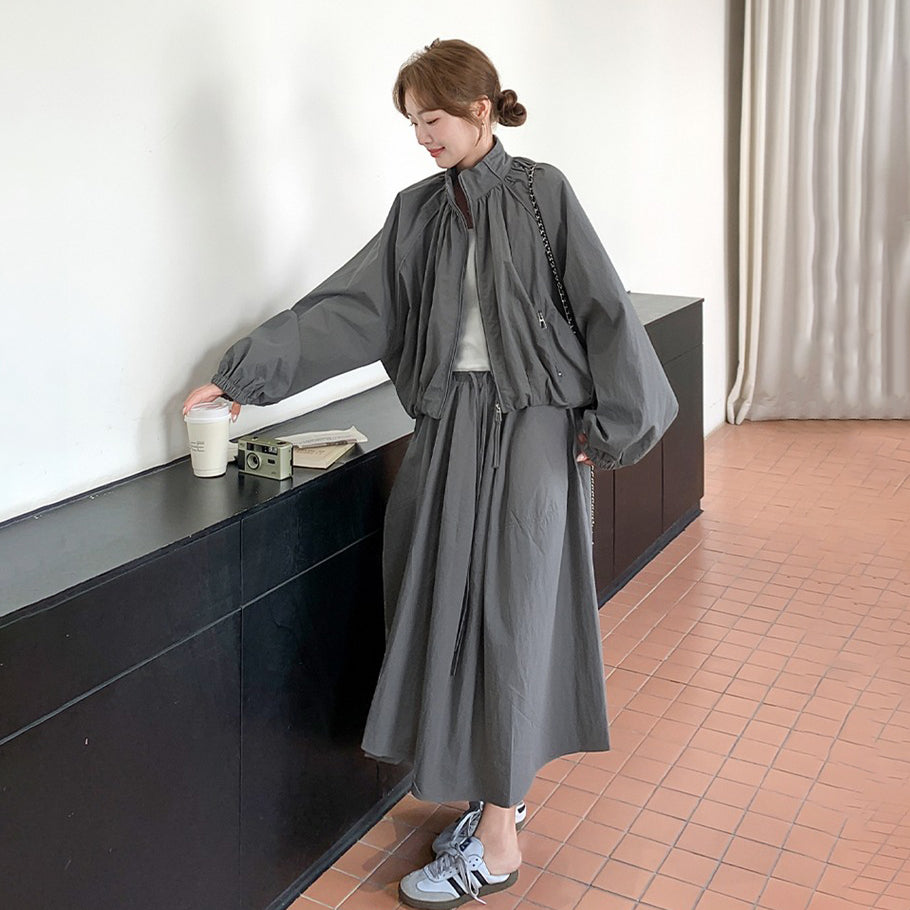 2点セット！【セットアップ】超可愛い 韓国風 ワークスタイル