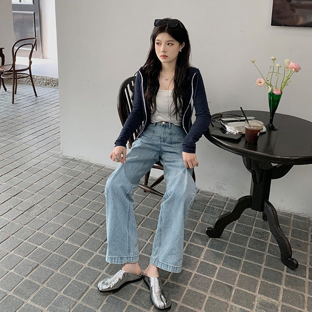 【シューズ】トングシューズ レディース シルバーホースシューズ スリッポン フラット ローカット