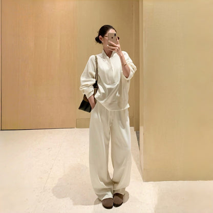 【セットアップ】高級感 韓国風 ゆったり 合わせやすい パーカー+パンツ 2点セット【FCシリーズ】