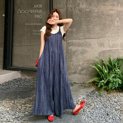 【ボトムス】フレンチヴィンテージ風 タイダイ柄 カジュアル 夏のハイセンス オールインワン