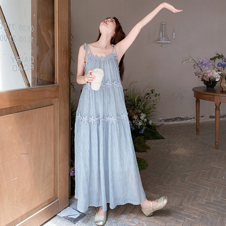 【ワンピース】フレンチ風 美しい 花柄 ノースリーブワンピース【SHシリーズ】