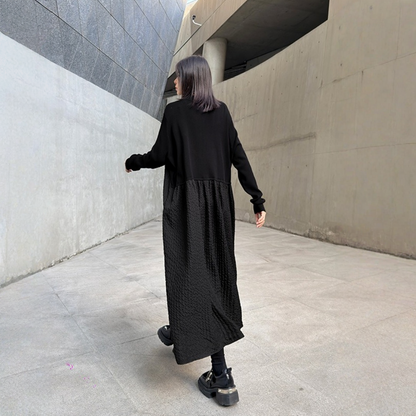 【ワンピース】切り替え 春 秋 冬 ダークテイスト長袖 ワンピース 【AHシリーズ】