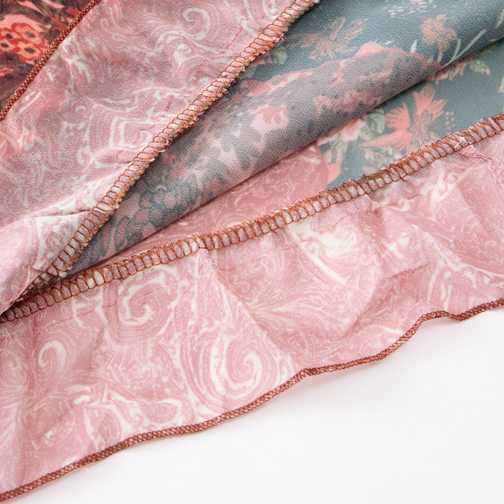 【ワンピース】ライトラグジュアリー 高級感 花柄 個性デザイン ノースリーブキャミワンピース【SHシリーズ】