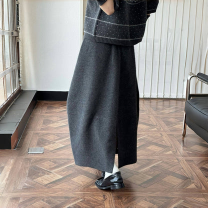 【ボトムス】春秋冬 ウール ゆるリラックス スカート スカート 【SNシリーズ】