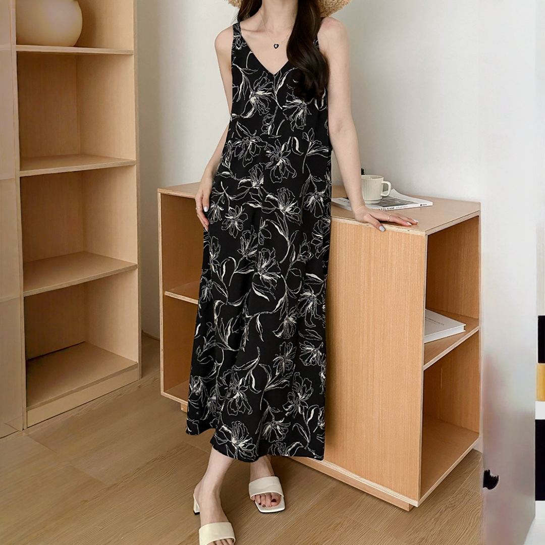 【ワンピース】夏 細見えキャミ 韓国風レトロ  カジュアル ワンピース 【SHシリーズ】