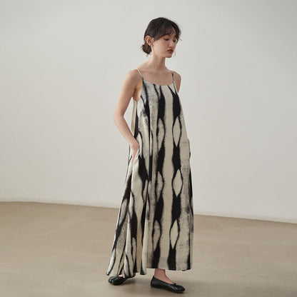 【ワンピース】ヴィンテージ ゆったり シルエット スリム効果 気品あるノースリーブワンピース 【SHシリーズ】