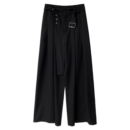 【ボトムス】ヴィンテージ Vネック クールでスタイリッシュな ベルト パンツ 【JZシリーズ】