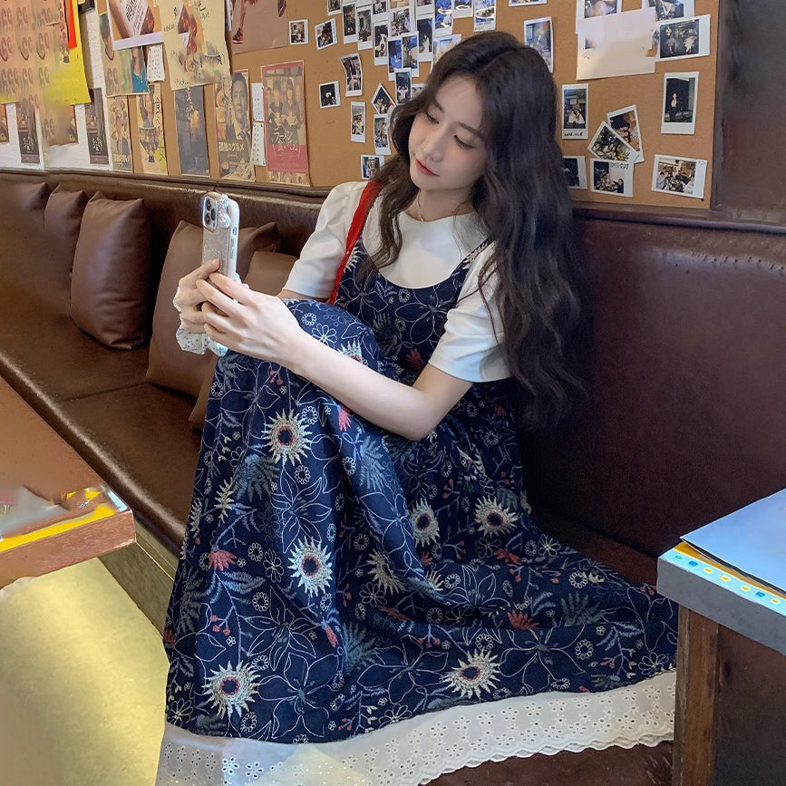 【ワンピース】ボヘミアンムード漂うノースリーブプリントワンピース 上品なリゾート感溢れる夏新作【SHシリーズ】