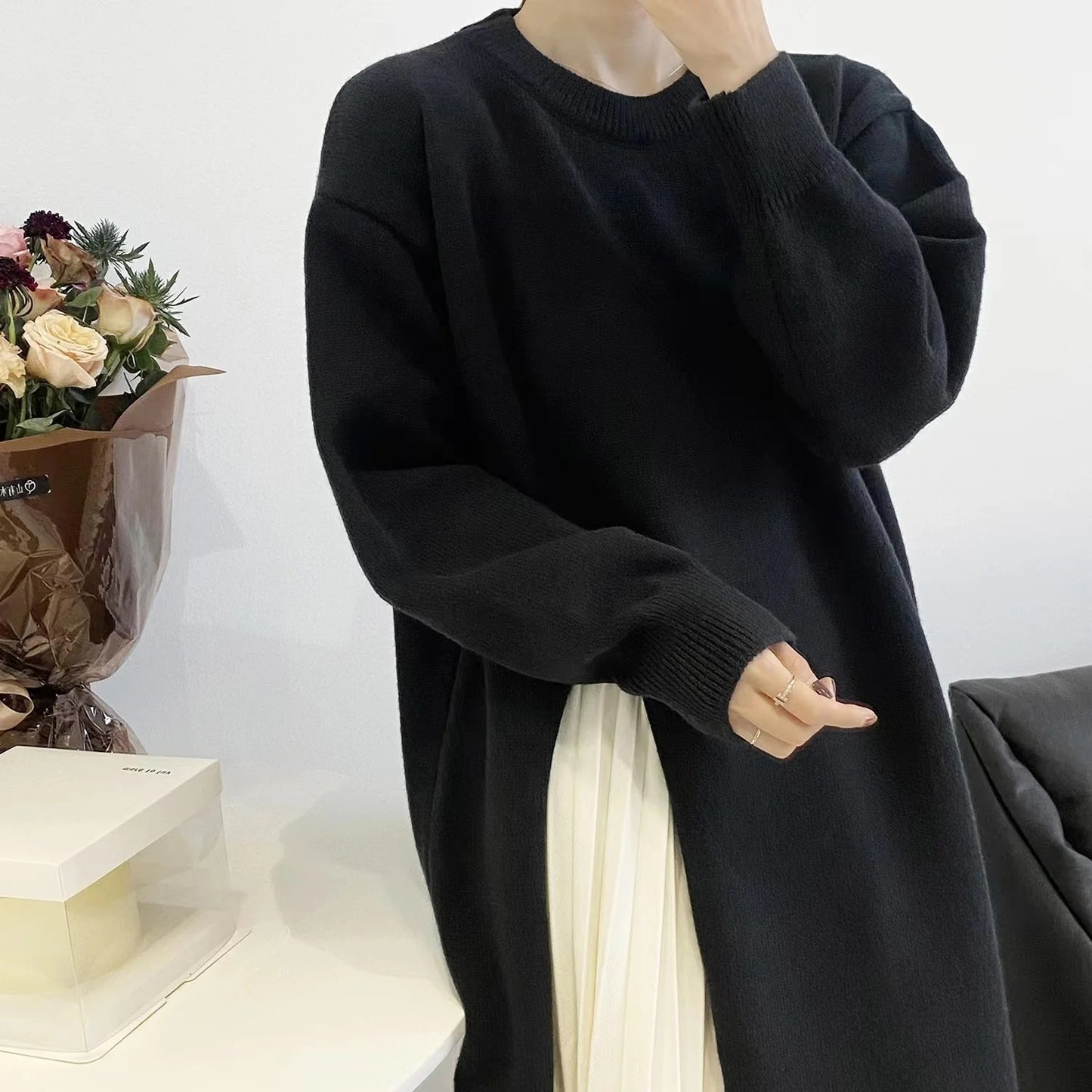 【24AW】【ワンピース】秋冬 人気 上品 合わせやすい 長袖ワンピース