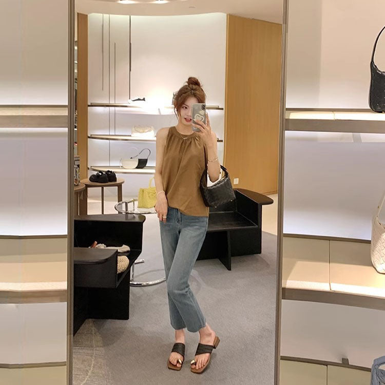 【シューズ】夏季新作 / リゾート風 ジョイントタイプ 気品あるスクエアトゥ 編み込み デザイン サンダル