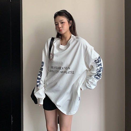 【トップス】ゆったり アメカジ ヴィンテージ加工  ロゴプリント Ｔシャツ 【FCシリーズ】