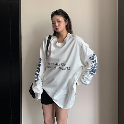 【トップス】ゆったり アメカジ ヴィンテージ加工  ロゴプリント Ｔシャツ 【FCシリーズ】