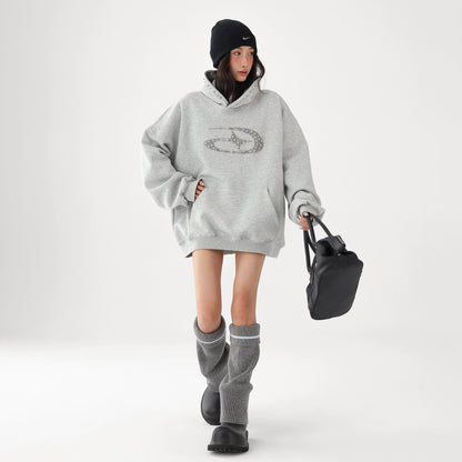 【トップス】✨上品に輝く ゆるめ×抜け感フーディー レディース パーカー【FCシリーズ】