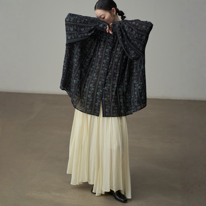 【ボトムス】春 秋 冬 とろみ感のある リゾート風 ロングフレアスカート 【JZシリーズ】