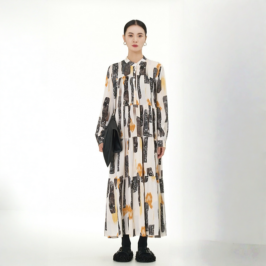 【ワンピース】春 秋 冬 ルーズ 花柄 ワンピース 【SHシリーズ】