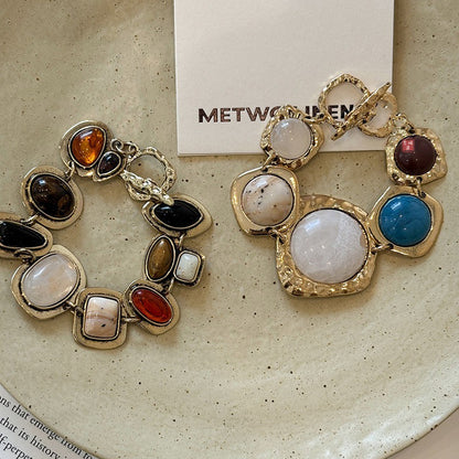 【グッズ】✨新作 レディース ヴィンテージ風 ボヘミアンブレスレット 存在感あり 華やか レトロ調 上品見え 小众デザイン