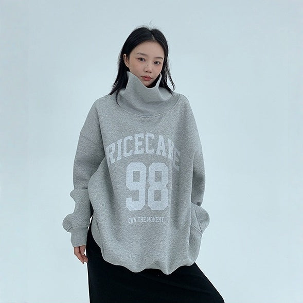 【トップス】裏起毛 ハイネック 春 秋 冬 スウェット パーカー 【FCシリーズ】