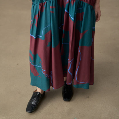 【ワンピース】春 秋 夏 レトロ ラウンドネック 花柄 長袖 ワンピース【SHシリーズ】