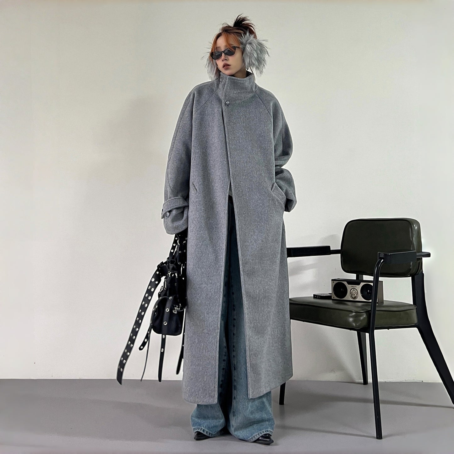 【アウター】秋冬 快適な着心地 ヘプバーン風 気質よい スタンドネック コート【FCシリーズ】