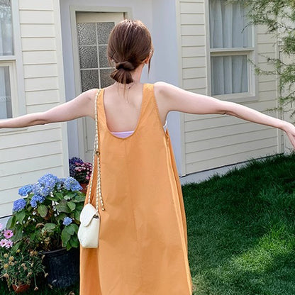 【ワンピース】バルーンシルエット ワンピース 夏 レディース ノースリーブ  リゾートコーデ【JZシリーズ】