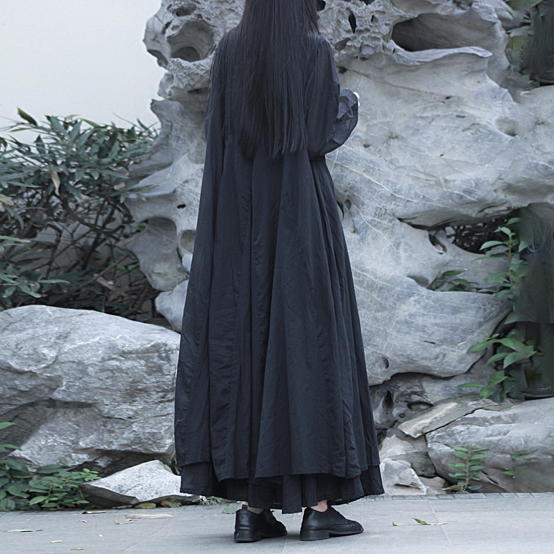 【ワンピース】新作 シンプルで洗練された コットン 長袖ワンピース【AHシリーズ】