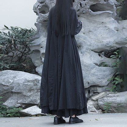 【ワンピース】新作 シンプルで洗練された コットン 長袖ワンピース【AHシリーズ】