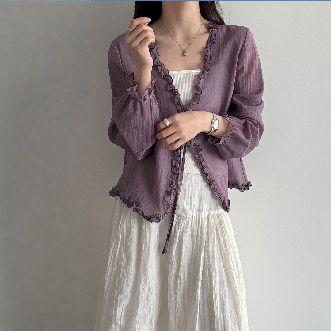 【アウター】Vネック やさしい雰囲気 UVカットカーディガン 体型カバー カーディガン 【JZシリーズ】