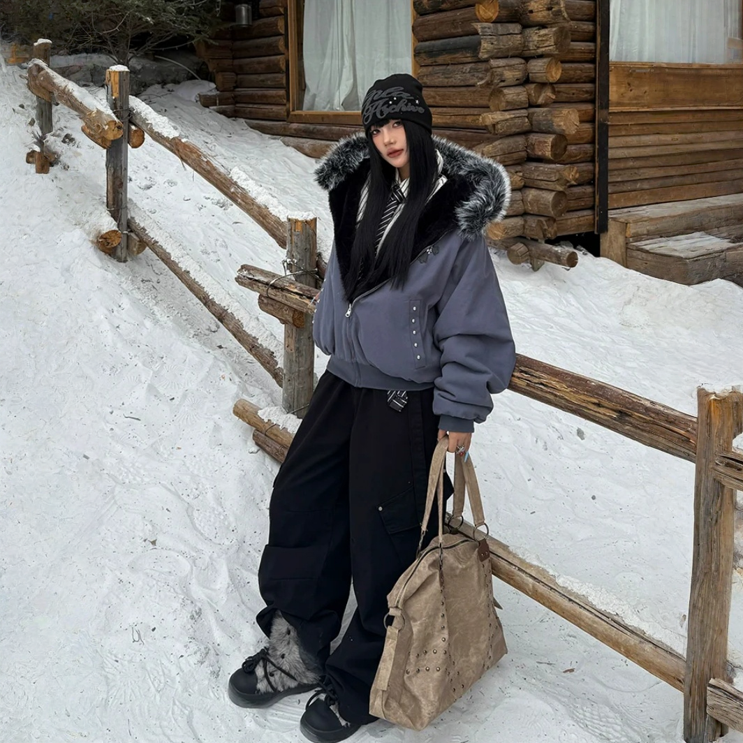 【アウター】アメリカン風 厚手 春 秋 冬 リバーシブル フード付き ジャケット 【FCシリーズ】