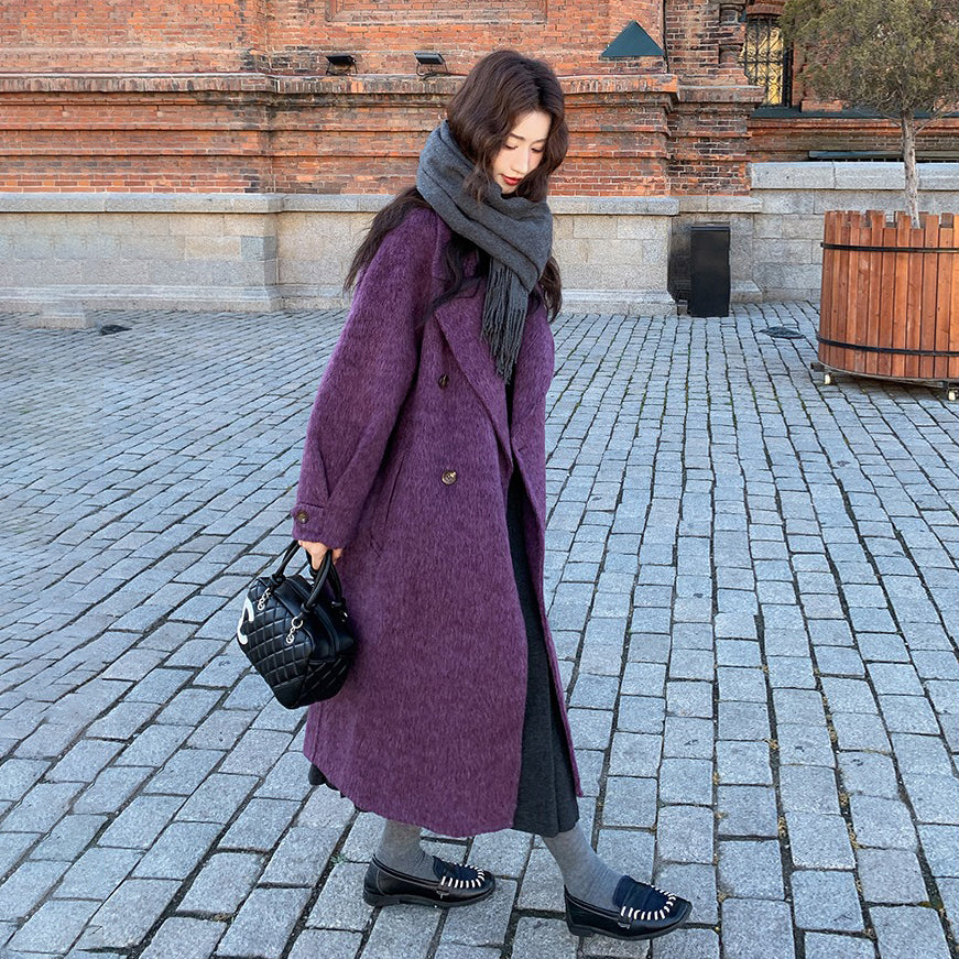 【アウター】上質感◎ ダブルフェイスウールコート レディース 秋冬 ロング丈 韓国風【JZシリーズ】