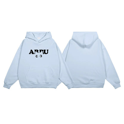 全7色【トップス】👀猫プリント キャットアイ パーカー 秋冬 ユニセックス ペア着用OK ストリート【FCシリーズ】