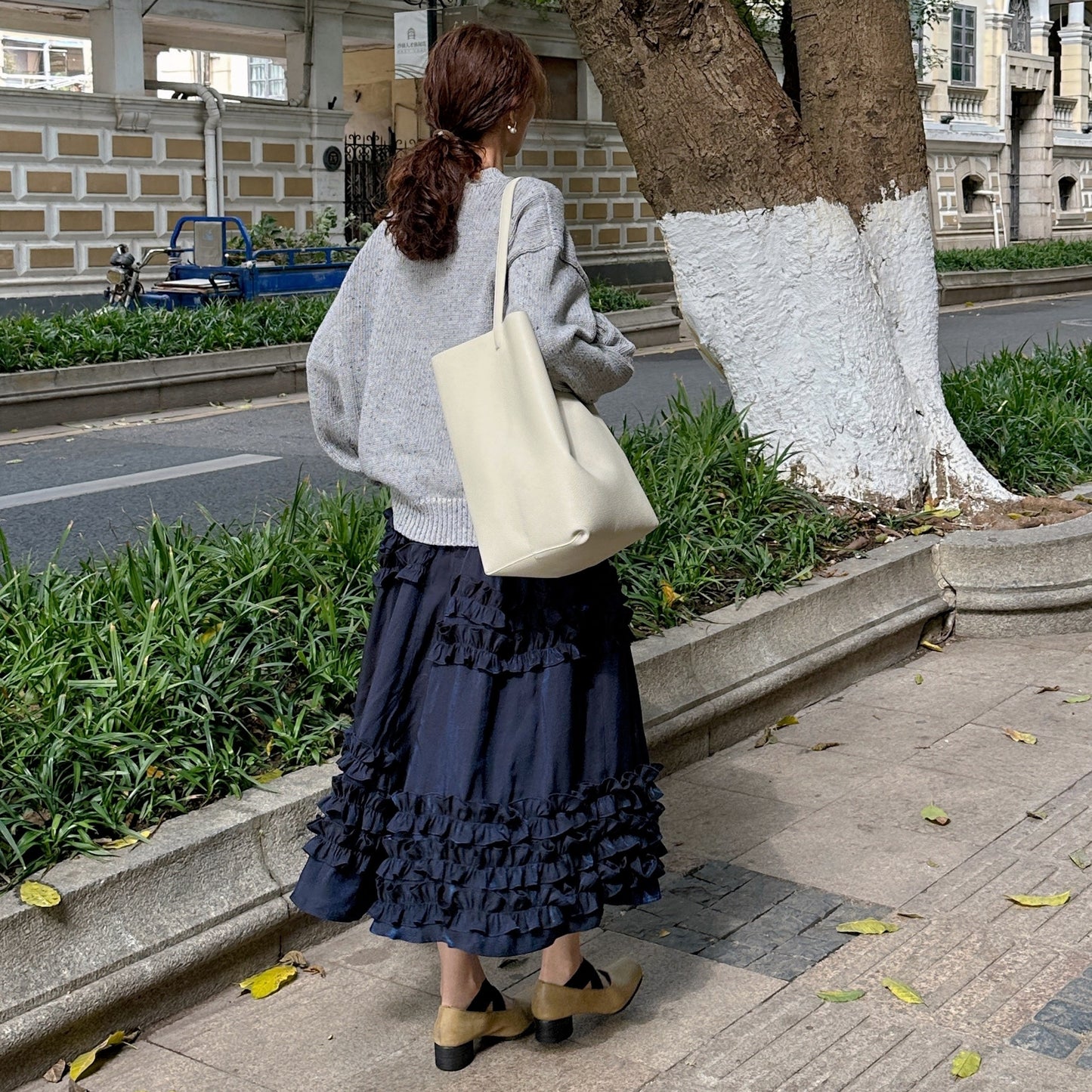 【ボトムス】春 秋 冬 ハイウエスト 層次 レース ケーキスカート 【JZシリーズ】