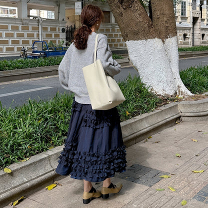 【ボトムス】春 秋 冬 ハイウエスト 層次 レース ケーキスカート 【JZシリーズ】